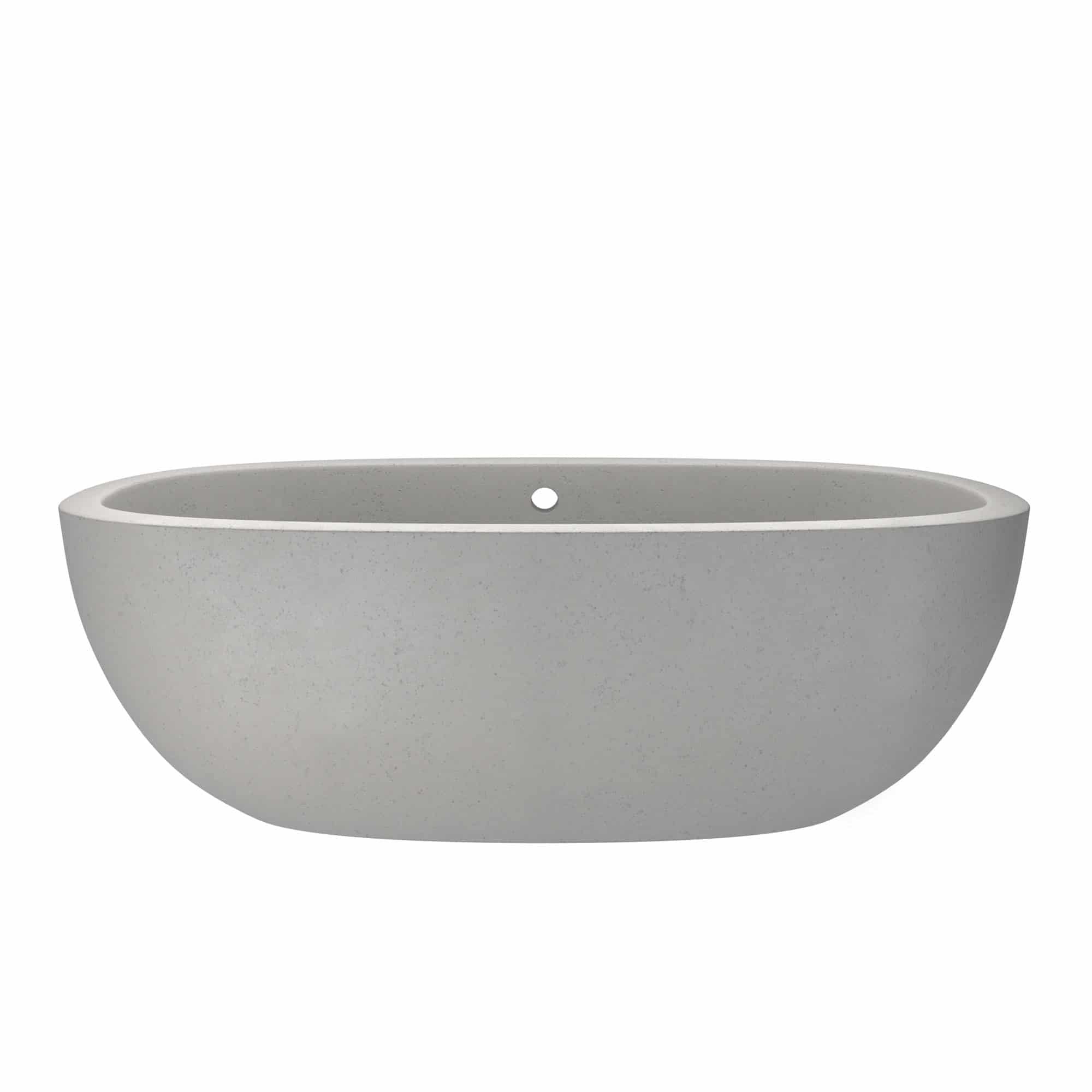 Native Trails 72" NativeStone Concrete Avalon 72" Bathtub, Ash, NST7236-A