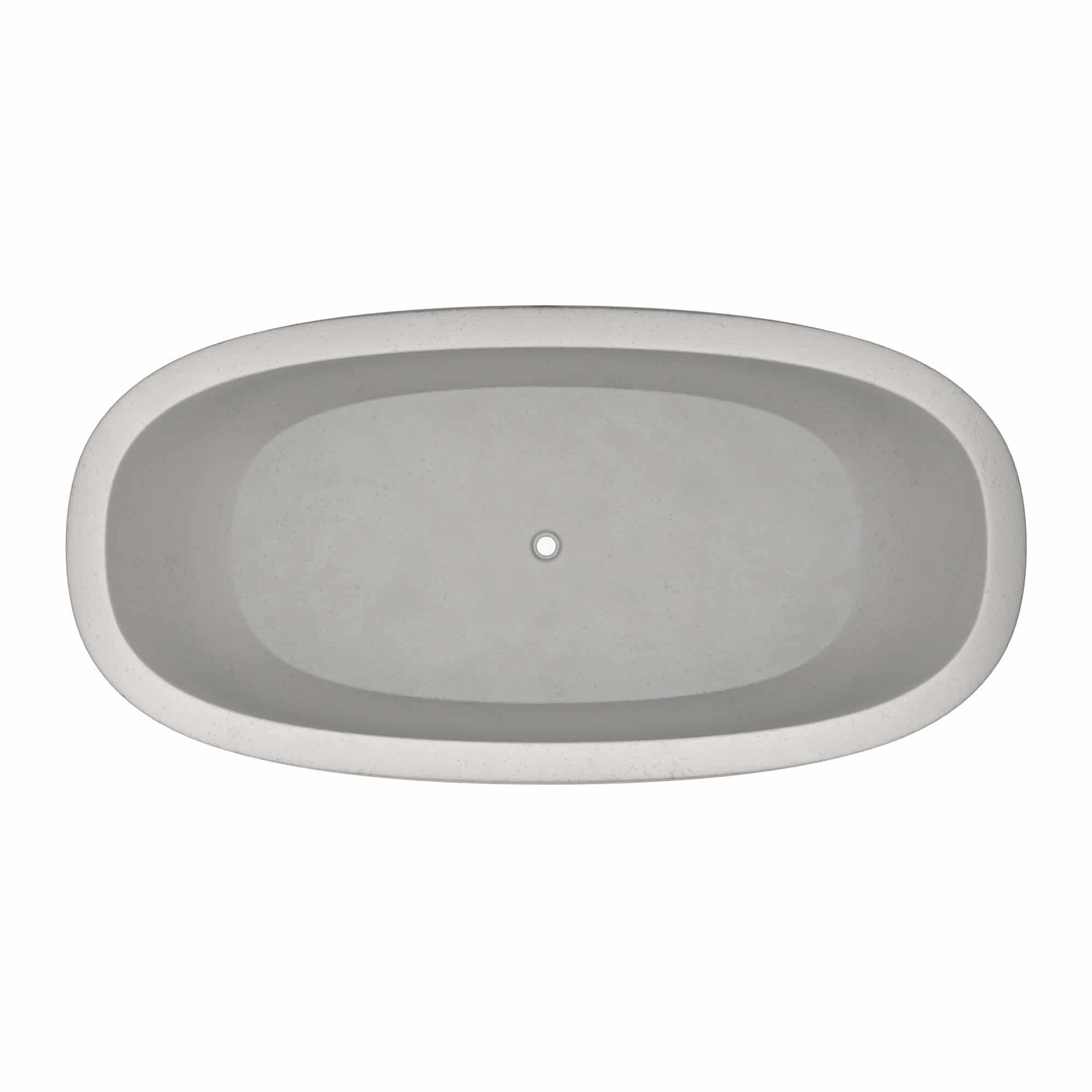 Native Trails 72" NativeStone Concrete Avalon 72" Bathtub, Ash, NST7236-A