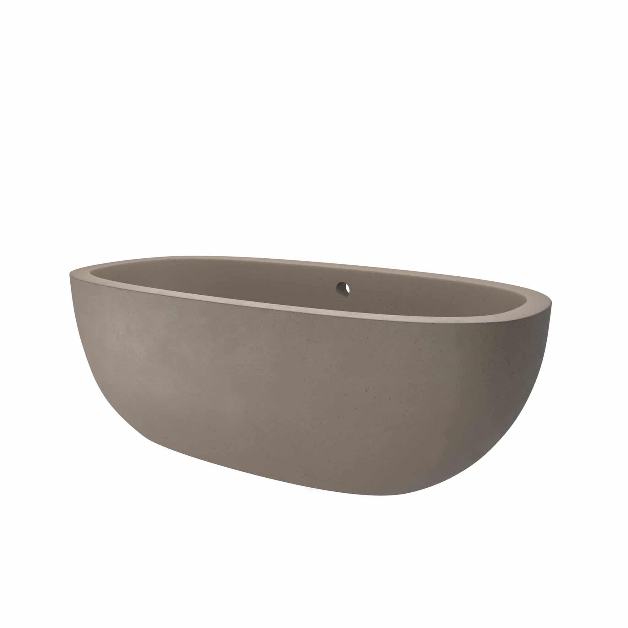 Native Trails 72" NativeStone Concrete Avalon 72" Bathtub, Earth, NST7236-E