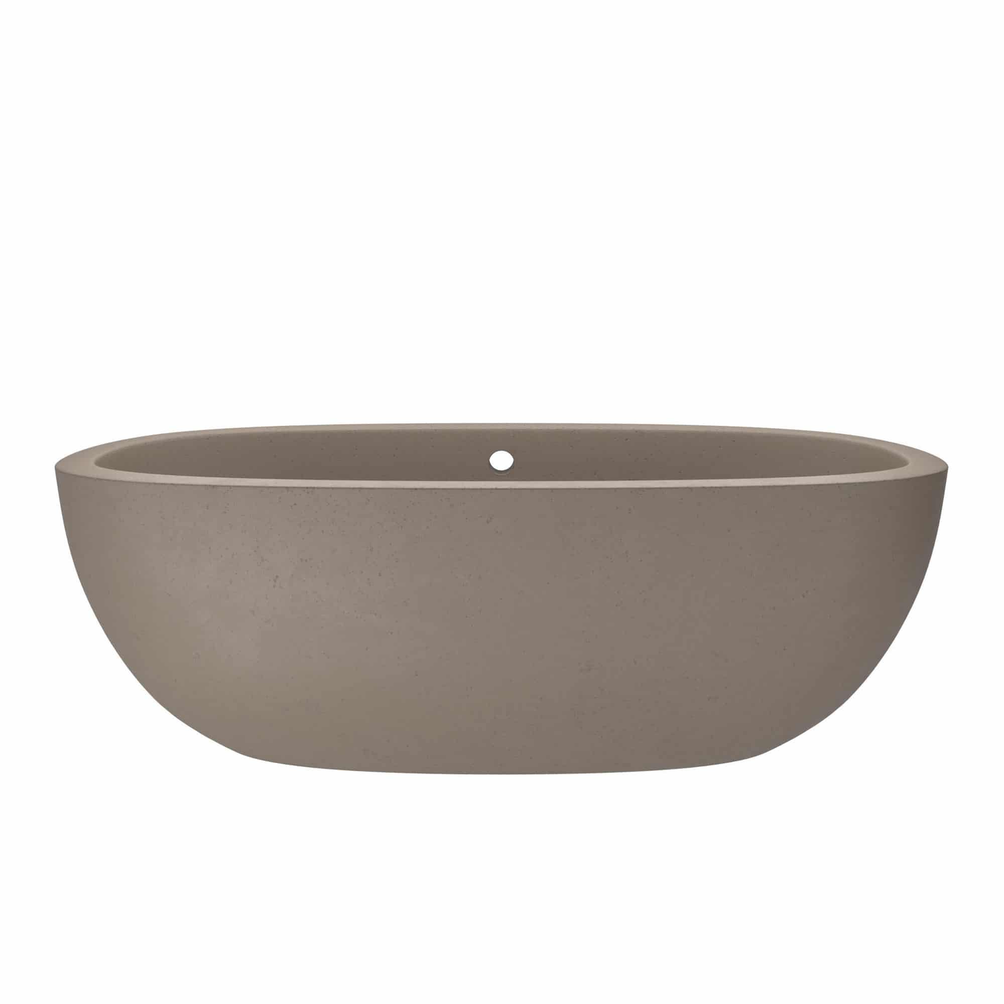 Native Trails 72" NativeStone Concrete Avalon 72" Bathtub, Earth, NST7236-E