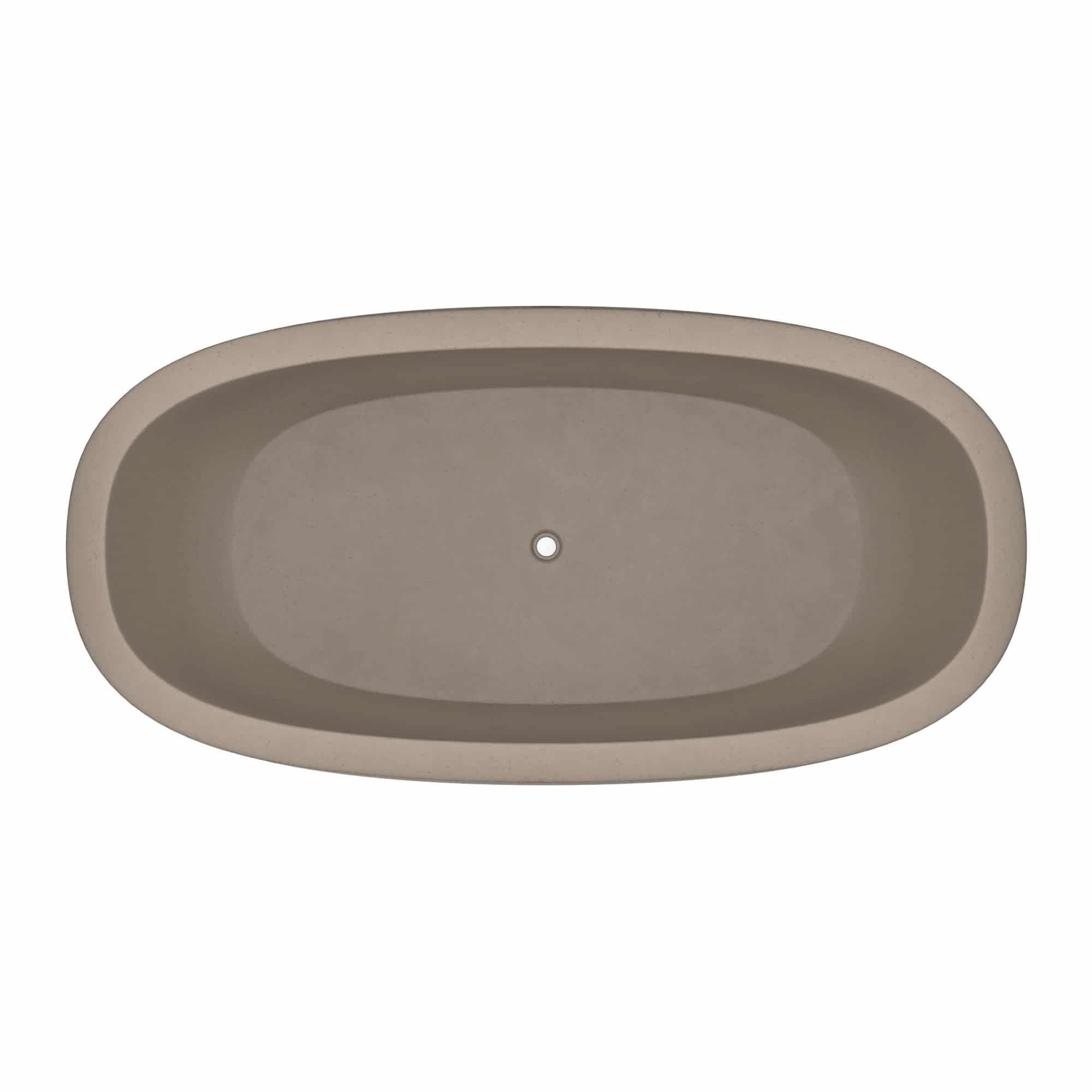 Native Trails 72" NativeStone Concrete Avalon 72" Bathtub, Earth, NST7236-E