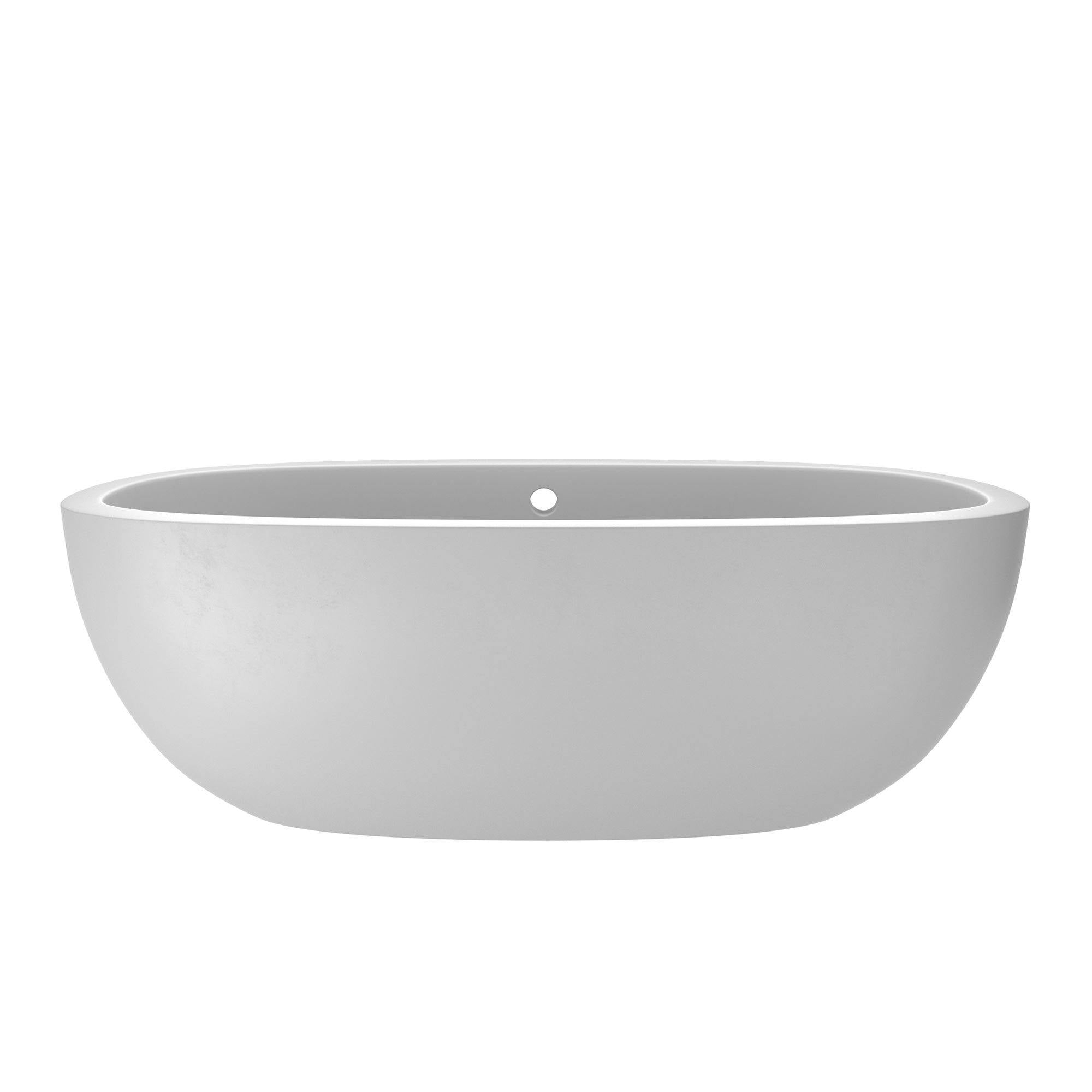 Native Trails 72" NativeStone Concrete Avalon 72" Bathtub, Pearl, NST7236-P