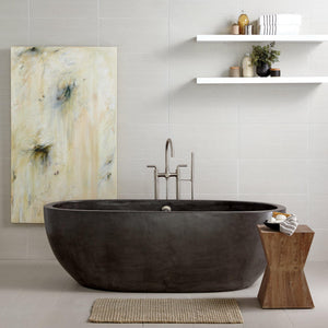 Alternate Image for Native Trails 72" NativeStone Concrete Avalon 72" Bathtub, Slate, NST7236-S