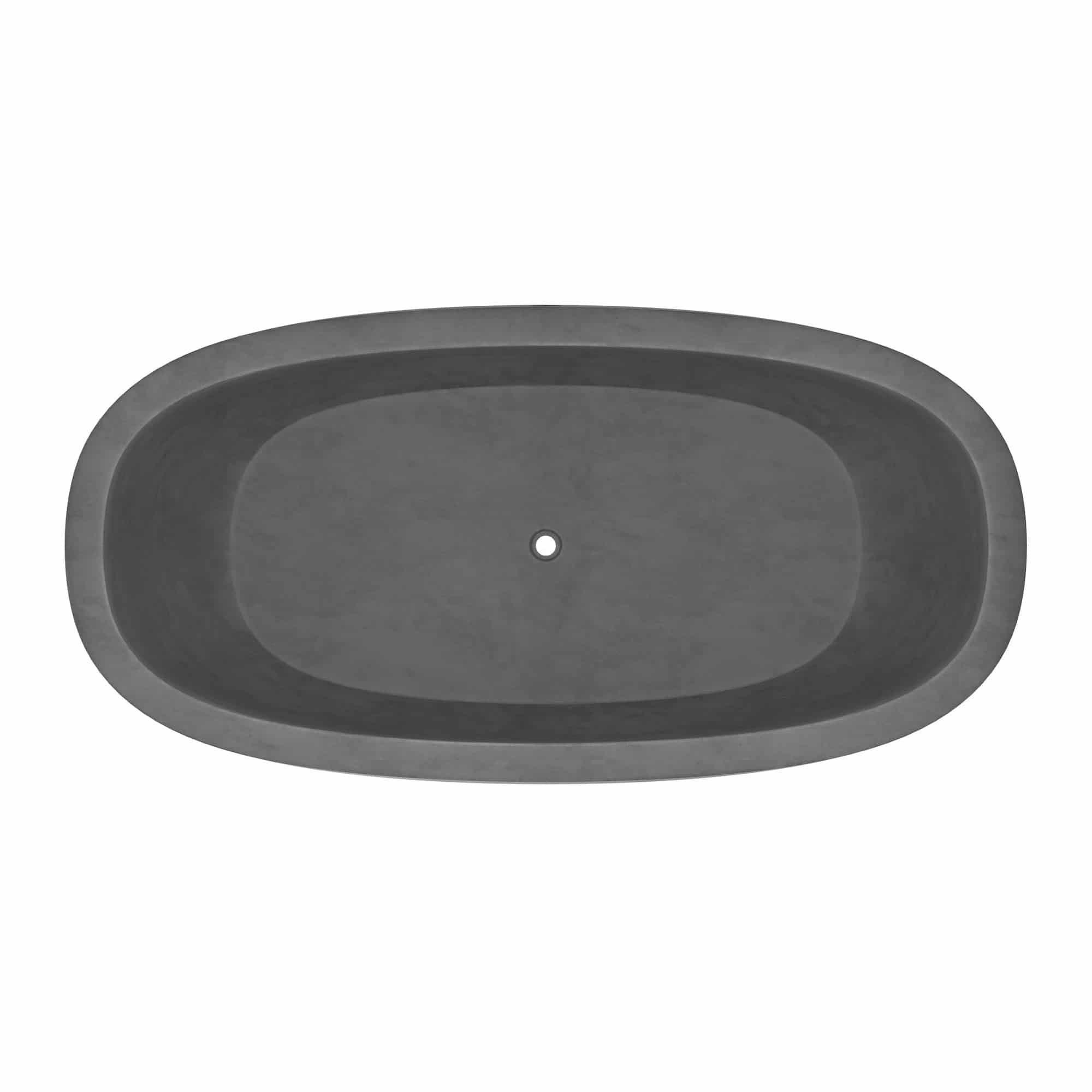 Native Trails 72" NativeStone Concrete Avalon 72" Bathtub, Slate, NST7236-S