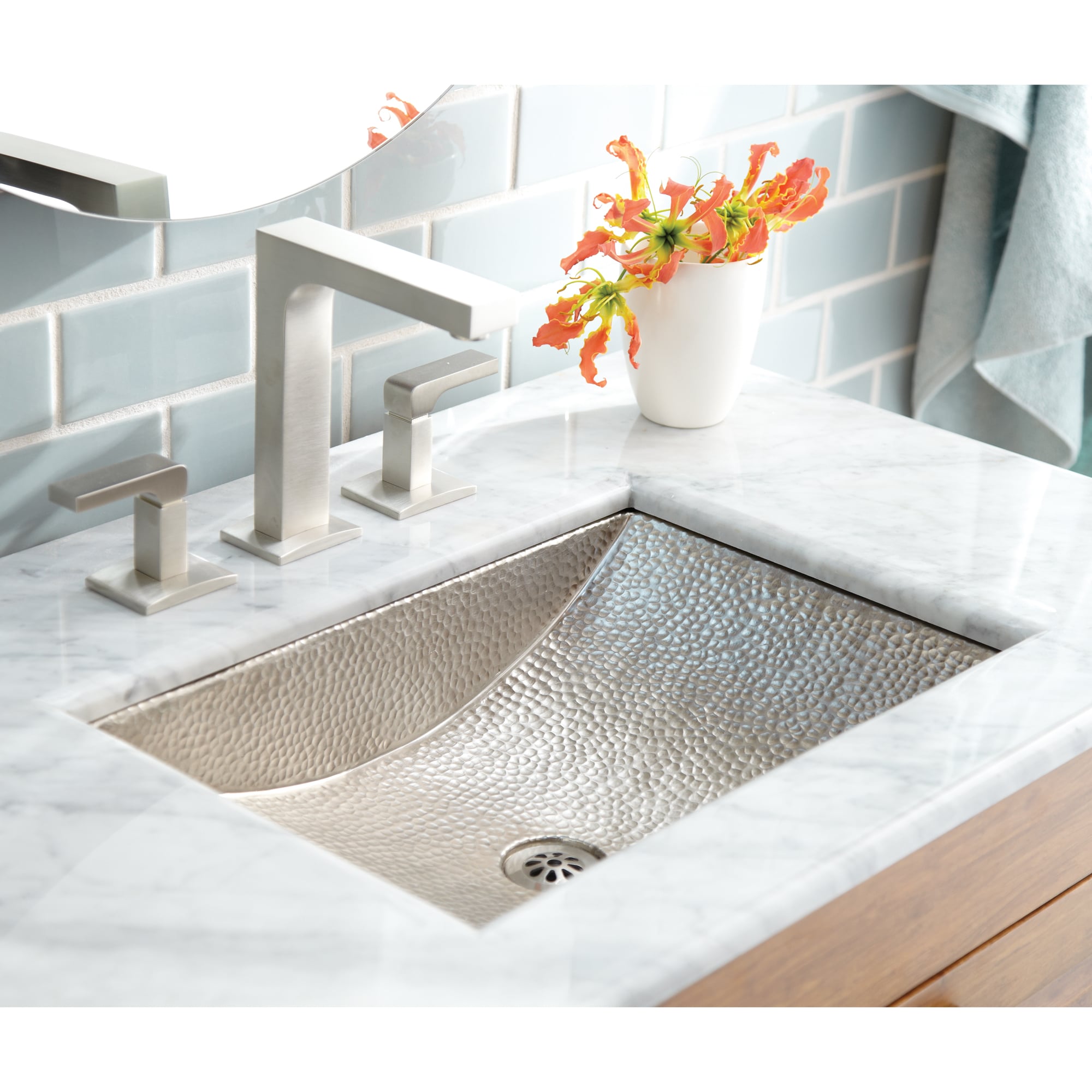 Native Trails Avila 21" Rectangle Nickel Bathroom Sink, Brushed Nickel, CPS545