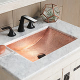 Native Trails Avila 21" Rectangle Copper Bathroom Sink, Polished Copper, CPS445