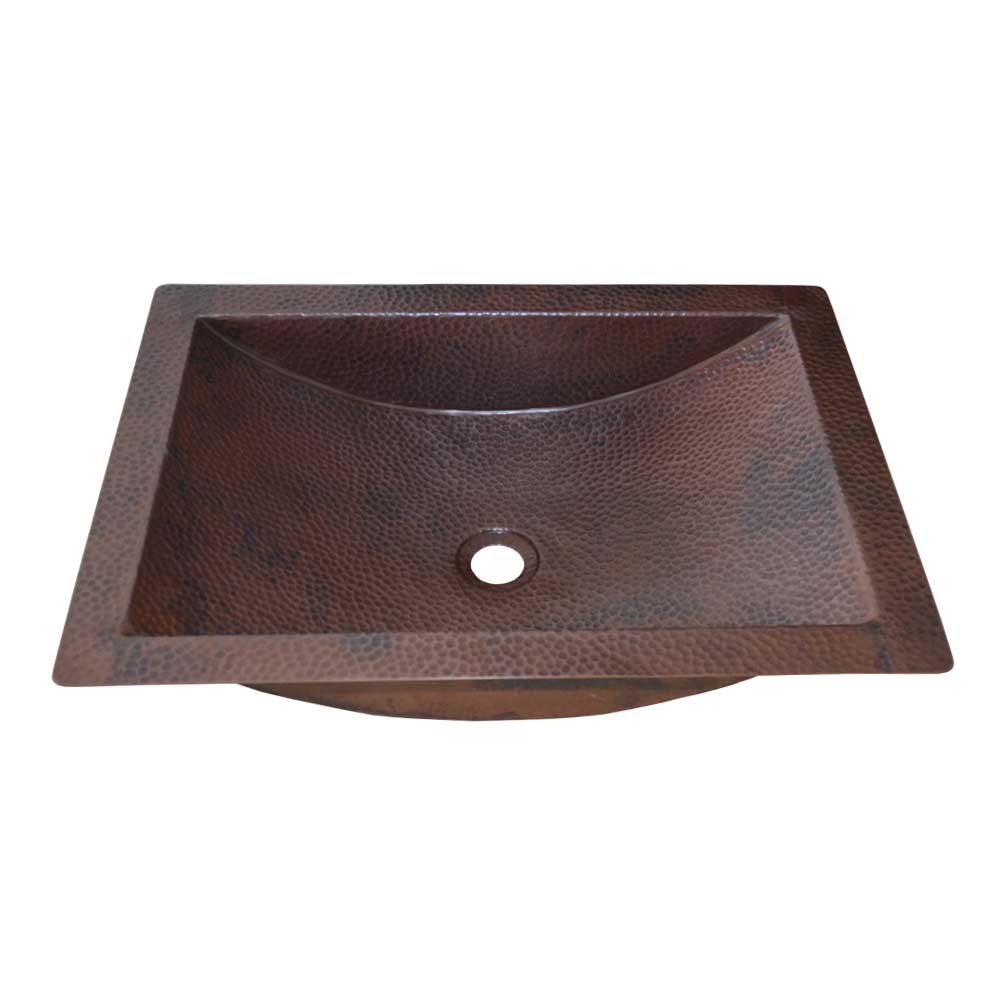 Native Trails Avila 21" Rectangle Copper Bathroom Sink, Antique Copper, CPS245