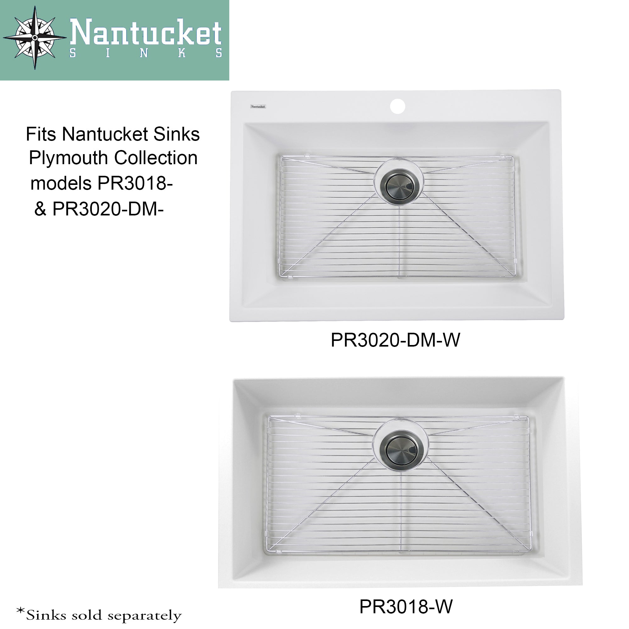 Nantucket Sinks Stainless Steel Bottom Grid BG-PR3018