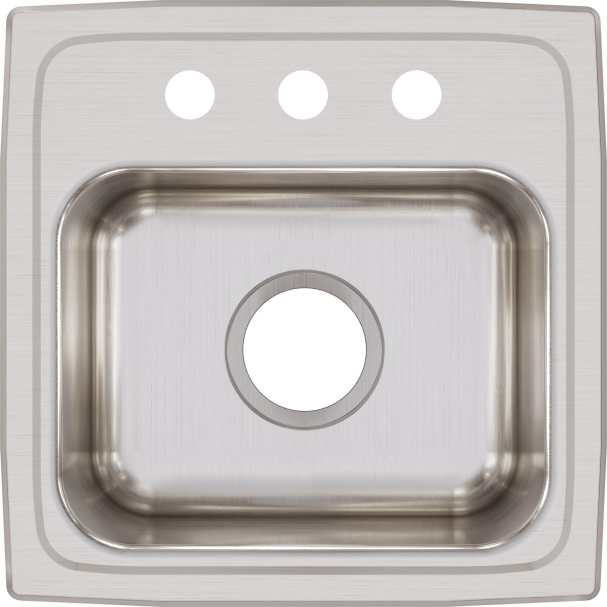 Elkay Lustertone 15" Stainless Steel Bar Sink, Lustrous Satin, BLR15163
