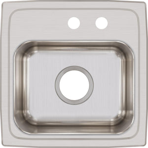 Alternate Image for Elkay Lustertone 15" Stainless Steel Bar Sink, Lustrous Satin, 2 Faucet Holes, BLR1516MR2