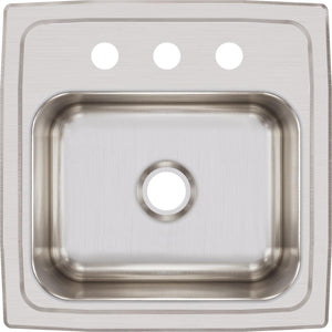 Alternate Image for Elkay Lustertone 15" Stainless Steel Bar Sink, Lustrous Satin, 3 Faucet Holes, BLR153