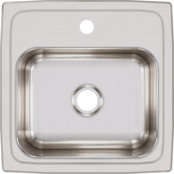 Elkay Lustertone 15" Stainless Steel Bar Sink, Lustrous Satin, BLR15601