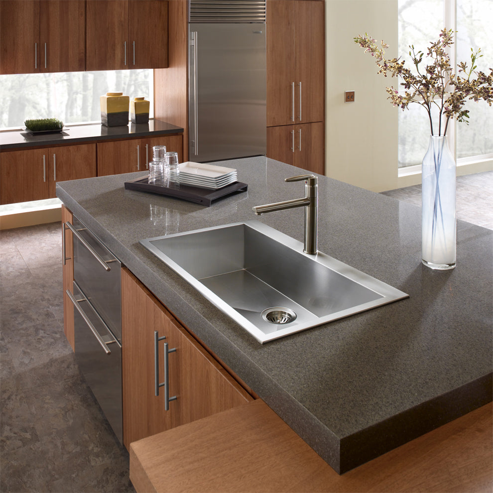 Houzer 33" Stainless Steel Topmount Single Bowl Kitchen Sink, BLS-3322 - The Sink Boutique