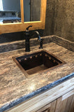 Premier Copper Products 16" Copper Bar/Prep Sink, Oil Rubbed Bronze, BREC16DBBS - The Sink Boutique