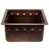 Premier Copper Products 16" Copper Bar/Prep Sink, Oil Rubbed Bronze, BREC16DBBS