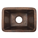 Premier Copper Products 17" Copper Bar/Prep Sink, Oil Rubbed Bronze, BRECDB3 - The Sink Boutique