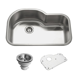 Alternate Image for Houzer Belleo 21" Drop In/Topmount Stainless Steel Kitchen Sink, 18 Gauge, BSH-3200