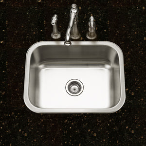Alternate Image for Houzer Belleo 18" Drop In/Topmount Stainless Steel Kitchen Sink, 18 Gauge, BSS-2309