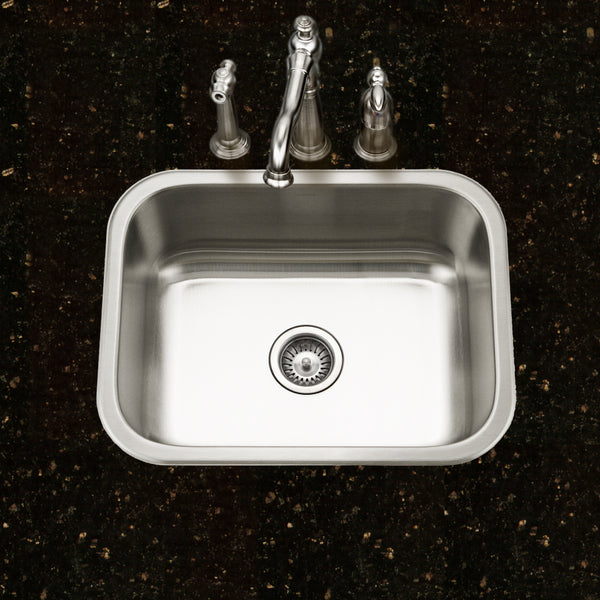Houzer Belleo 18" Drop In/Topmount Stainless Steel Kitchen Sink, 18 Gauge, BSS-2309