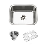 Houzer Belleo 18" Drop In/Topmount Stainless Steel Kitchen Sink, 18 Gauge, BSS-2309