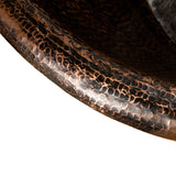 Premier Copper Products 67" Hammered Copper Double Slipper Bathtub, BTD67DB - The Sink Boutique