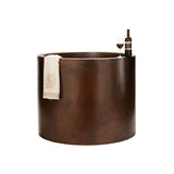 Premier Copper Products Japanese Style Soaker Hammered Copper Bathtub, BTR45DB - The Sink Boutique
