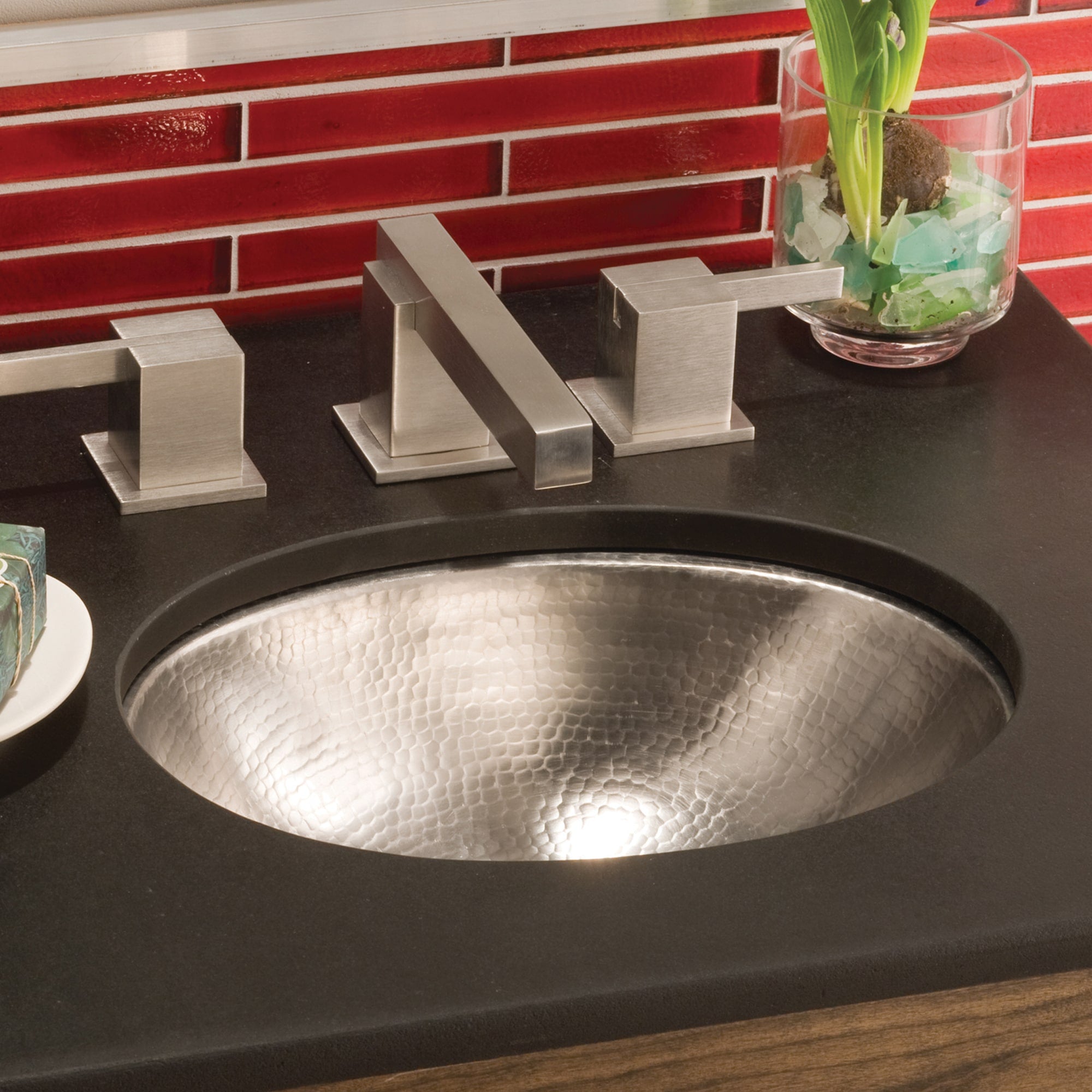 Native Trails Baby Classic 16" Oval Nickel Bathroom Sink, Brushed Nickel, CPS538