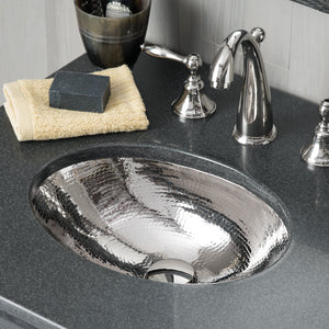 Alternate Image for Native Trails Baby Classic 16" Oval Nickel Bathroom Sink, Polished Nickel, CPS838
