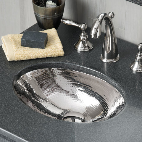 Native Trails Baby Classic 16" Oval Nickel Bathroom Sink, Polished Nickel, CPS838