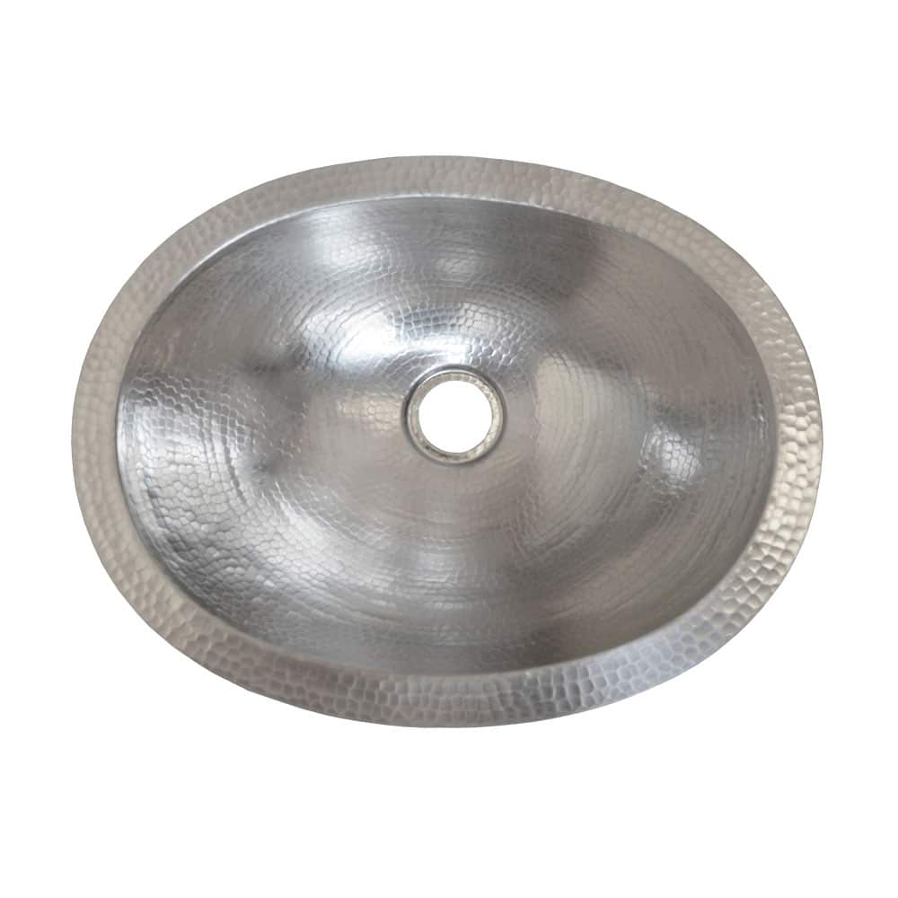 Native Trails Baby Classic 16" Oval Nickel Bathroom Sink, Brushed Nickel, CPS538