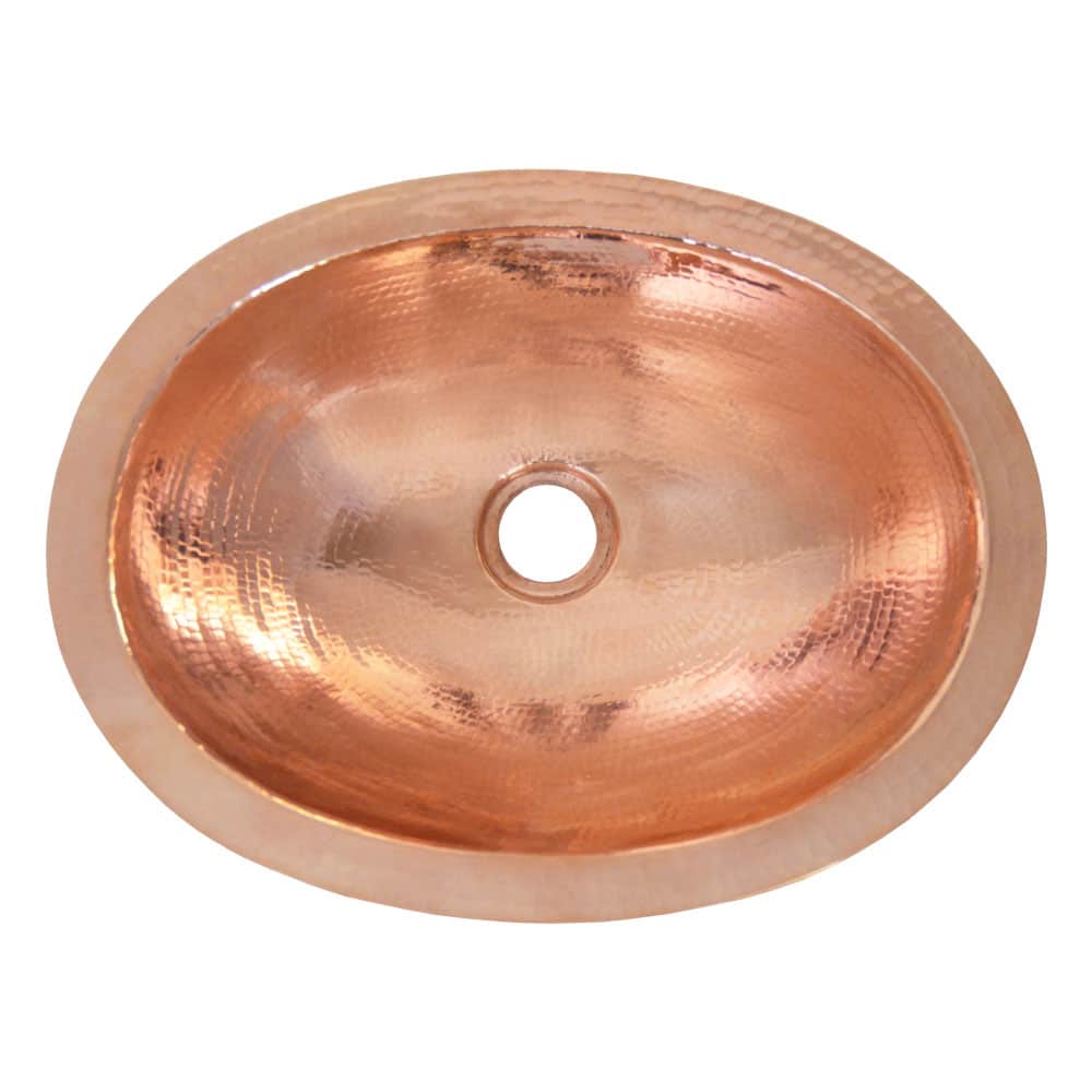 Native Trails Baby Classic 16" Oval Copper Bathroom Sink, Polished Copper, CPS438