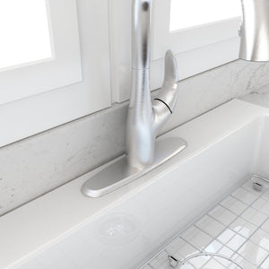 Alternate Image for BOCCHI Traditional Kitchen Faucet Deck Plate Oval Stainless Steel, 2180 0004 SS