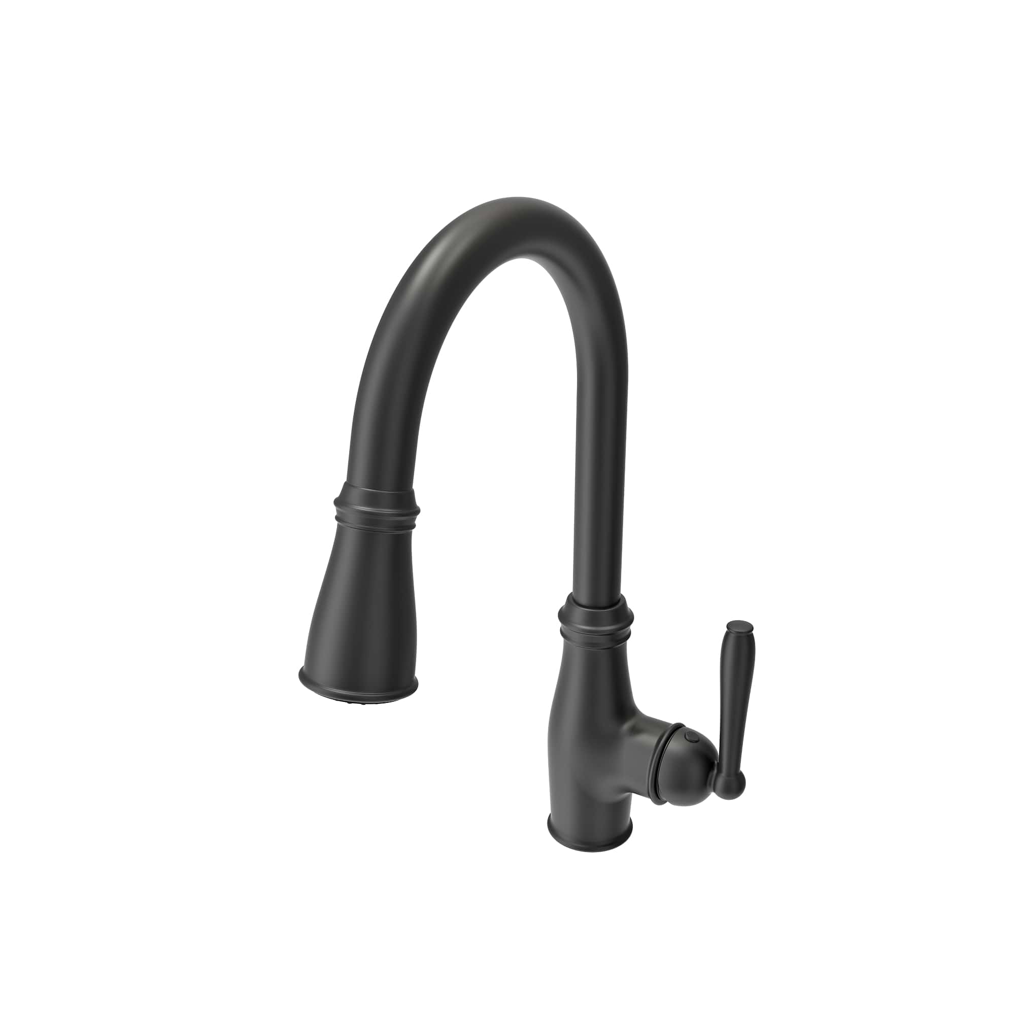 BOCCHI Belsena 1.75 GPM Brass Kitchen Faucet, Traditional, Matte Black, 2023 0001 MB