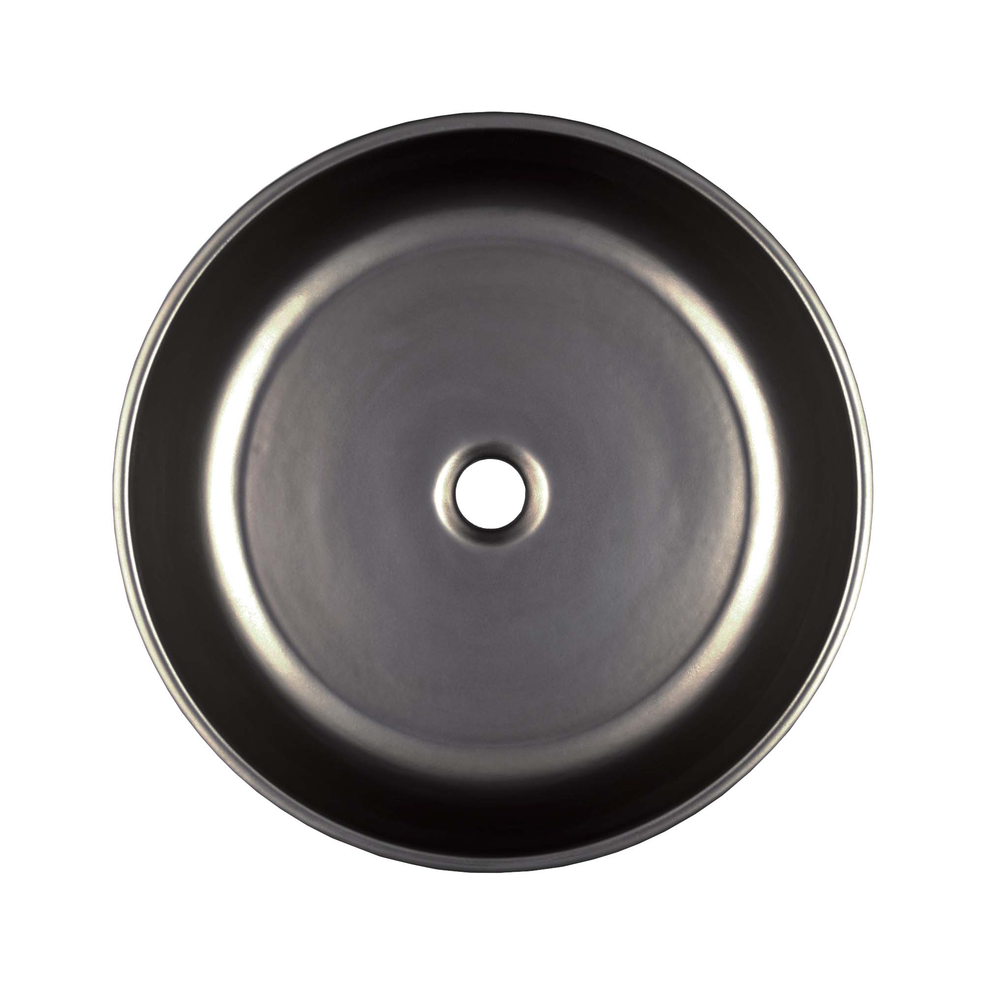 Native Trails Bliss 16" x 16" Round Vessel Fireclay Bathroom Sink, Gunmetal, PML1616-M
