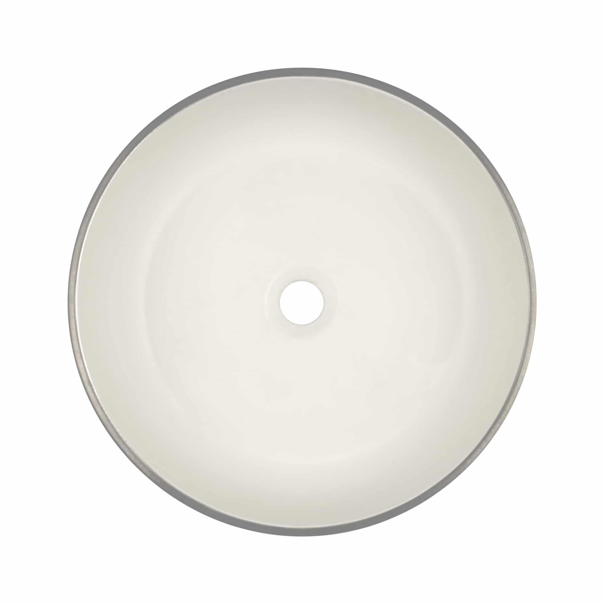 Native Trails Bliss 16" x 16" Round Vessel Fireclay Bathroom Sink, Platinum/White, PML1616-PW