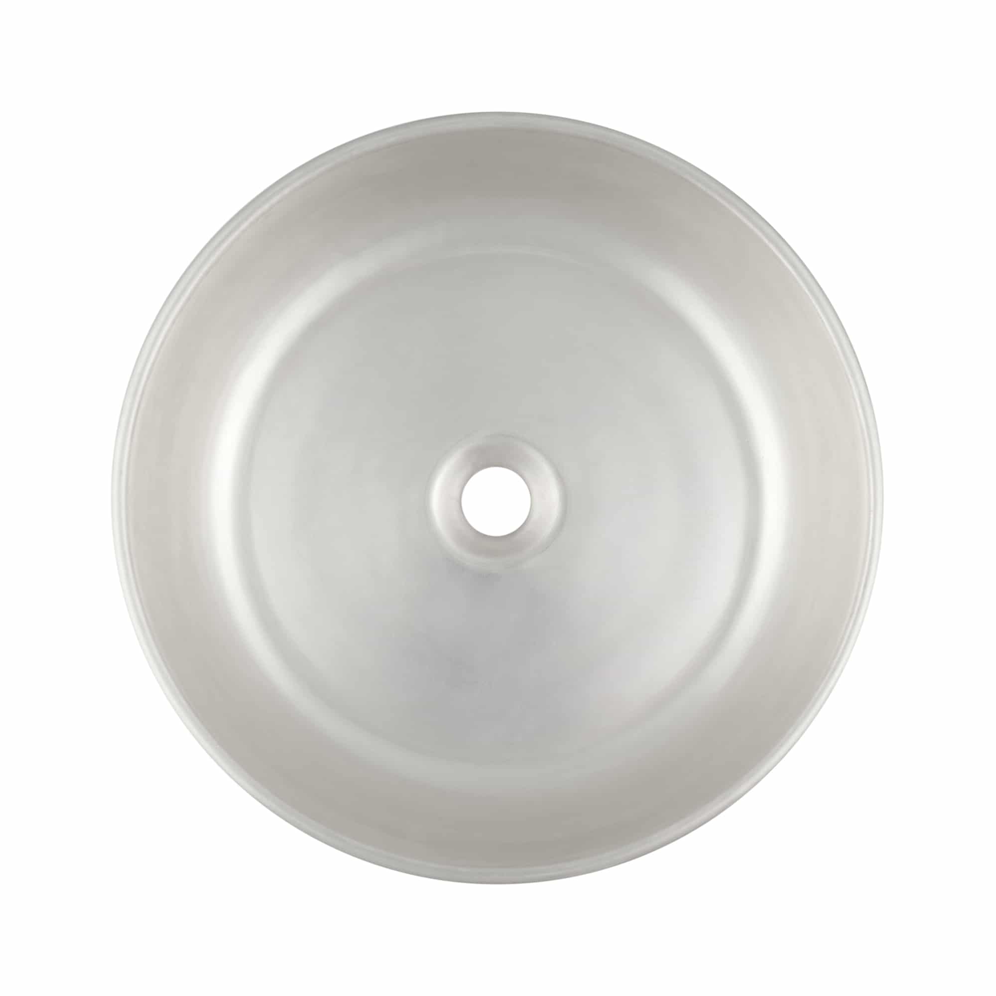Native Trails Bliss 16" x 16" Round Vessel Fireclay Bathroom Sink, Silver, PML1616-S