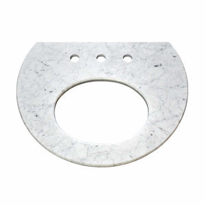 Alternate Image for Native Trails 24" Carrara Vanity Top for Bordeaux Wall Mount - Small Oval with 8" Widespread Cutout, VNT20-CB