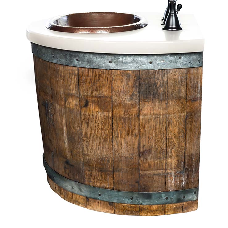 Native Trails 24" Wall Mount Floating Vanity Base in Bordeaux, VNW241