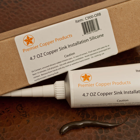 Premier Copper Products Copper Sink Installation Silicone, C900-ORB
