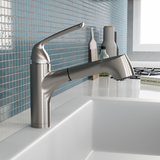 Houzer Calia Pull Out Kitchen Faucet Brushed Nickel, CALPO-561-BN - The Sink Boutique