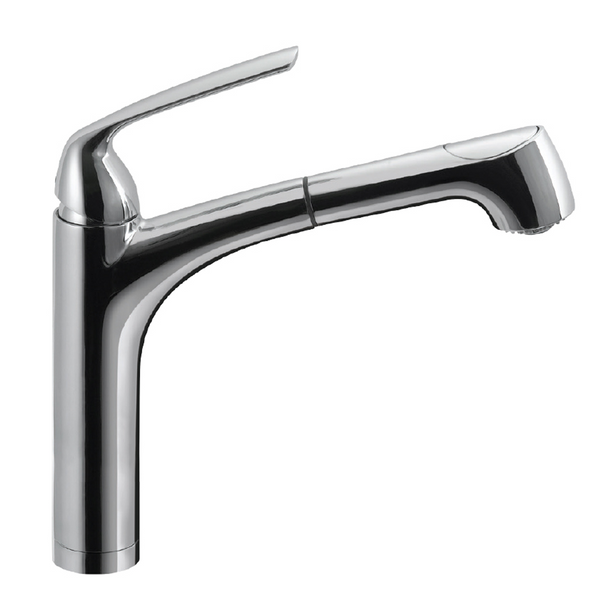 Houzer Calia Pull Out Kitchen Faucet with CeraDox Technology Polished Chrome, CALPO-561-PC
