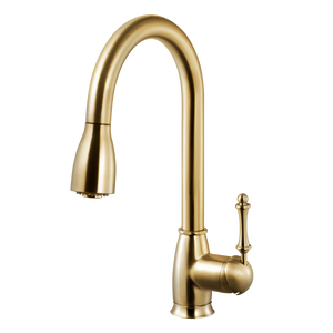 Alternate Image for Houzer Camden Pull Down Kitchen Faucet Brushed Brass, CAMPD-368-BB