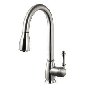 Alternate Image for Houzer Camden Pull Down Kitchen Faucet Brushed Nickel, CAMPD-368-BN