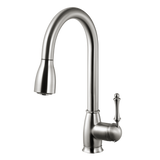 Houzer Camden Pull Down Kitchen Faucet Brushed Nickel, CAMPD-368-BN