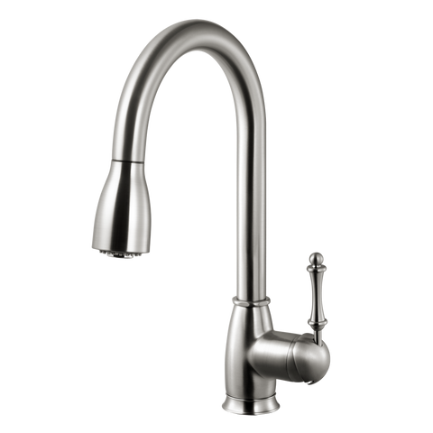 Houzer Camden Pull Down Kitchen Faucet Brushed Nickel, CAMPD-368-BN