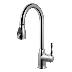 Alternate Image for Houzer Camden Pull Down Kitchen Faucet with CeraDox Technology Polished Chrome, CAMPD-368-PC