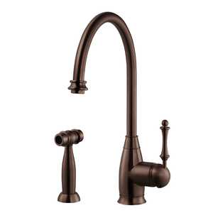 Alternate Image for Houzer Charlotte Solid Brass Kitchen Faucet with Sidespray Oil Rubbed Bronze, CHASS-682-OB