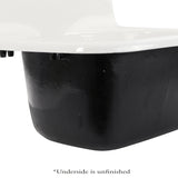 Nantucket Sinks Anchor 22" Wallmount Cast Iron Utility Sink, White/Black, CI-2218WNRG - The Sink Boutique