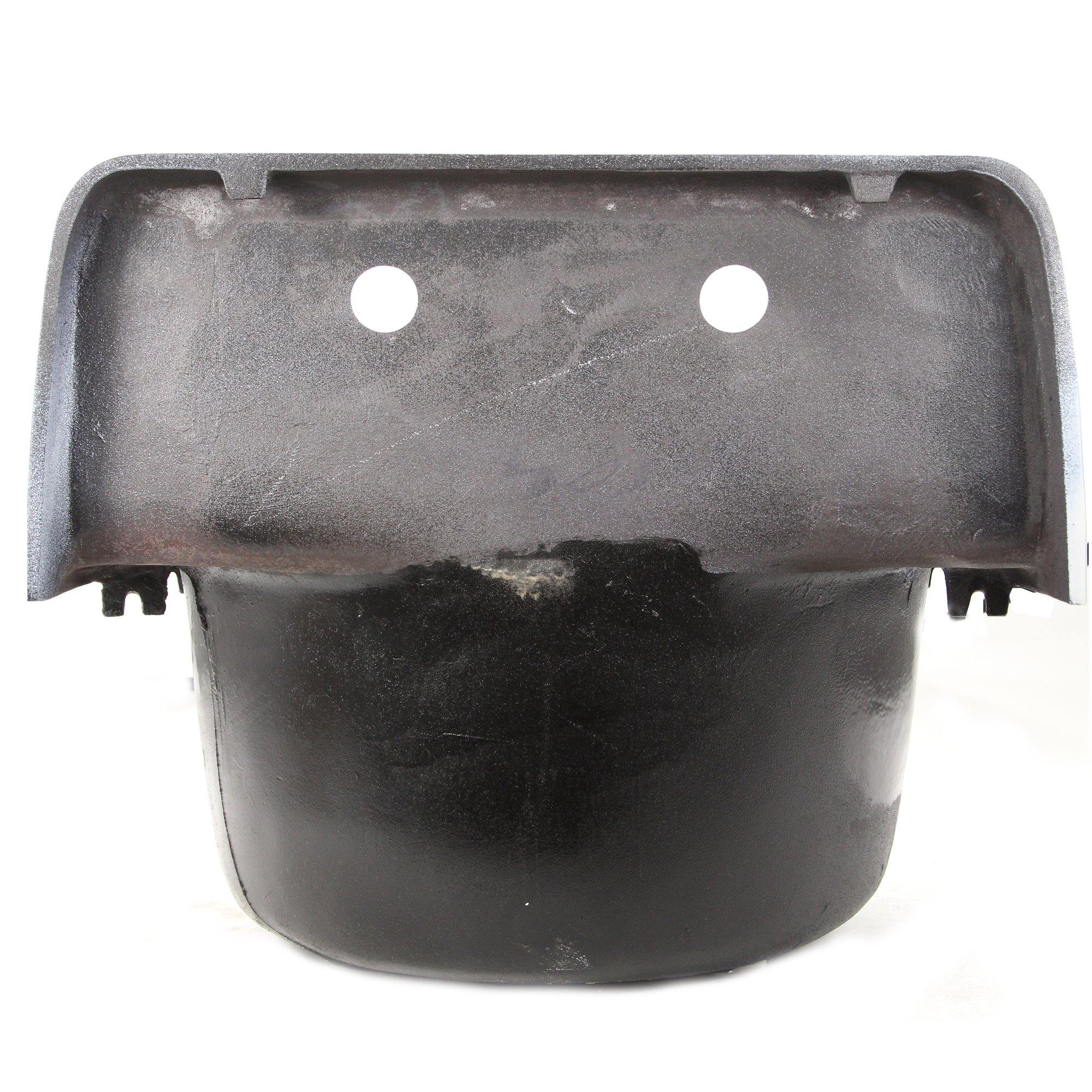 Nantucket Sinks Anchor 22" Wallmount Cast Iron Utility Sink, White/Black, CI-2218WNRG - The Sink Boutique