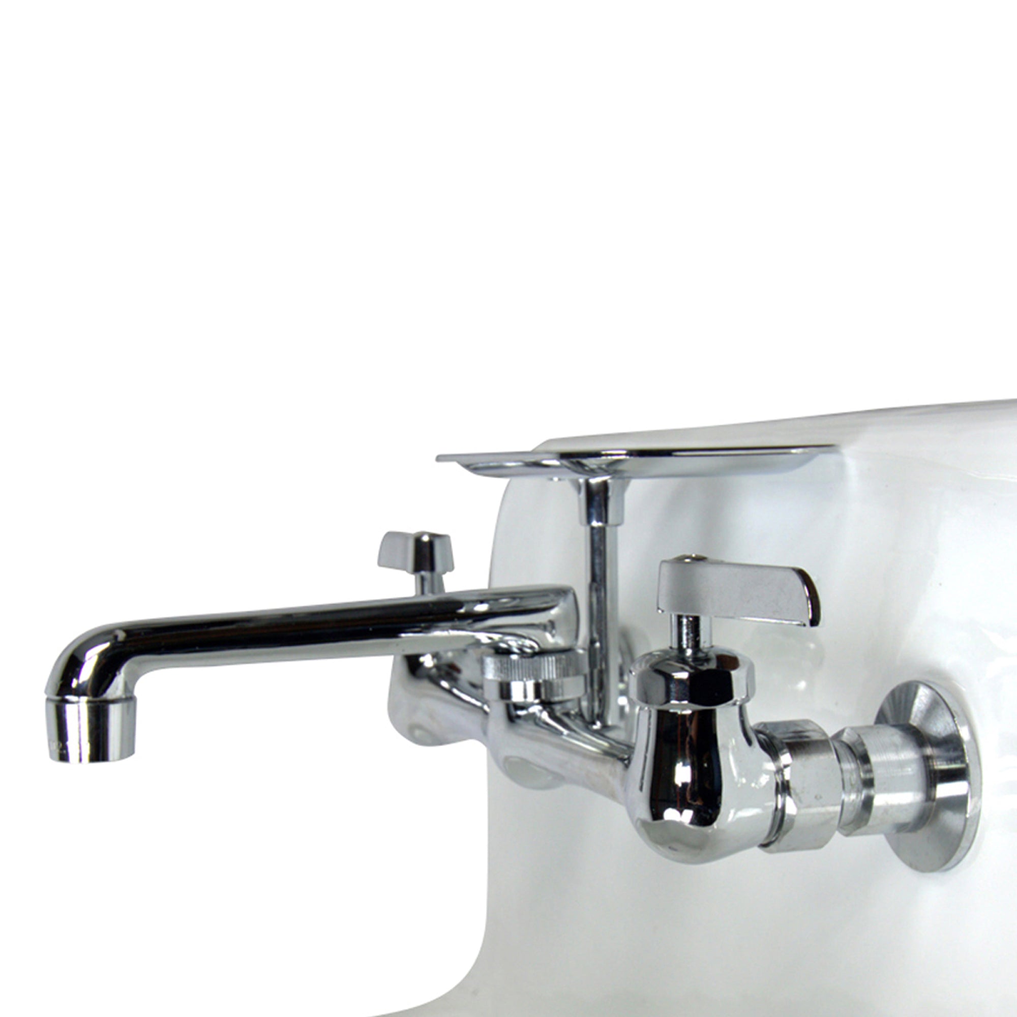 Nantucket Sinks Premium Kitchen 1.5 GPM Brass Utility/Mud/Laundry Faucet, Handle, Chrome, CIF-2H
